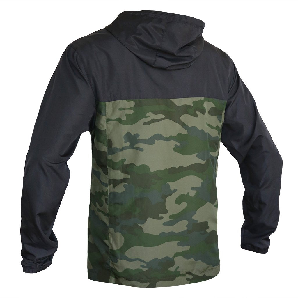 Black Windbreaker Jacket, Black Camo Windbreaker