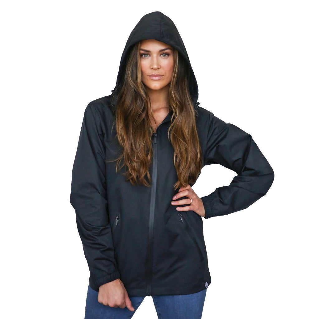 Black rainproof jacket clearance