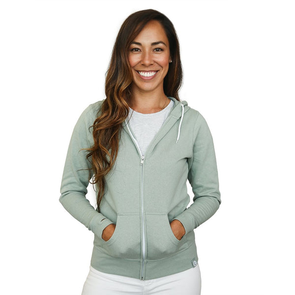 Fabletics cropped Sydney Twist pearl grey cotton hoodie women’s small